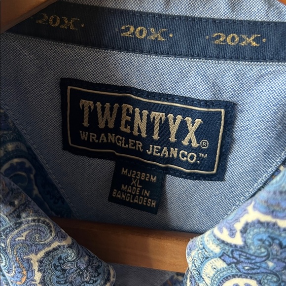 TWENTY X 20X By Wrangler Mens Western Shirt Size XL - Picture 2 of 3